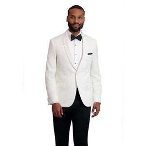 Classic White Shawl Lapel Dinner Jacket
